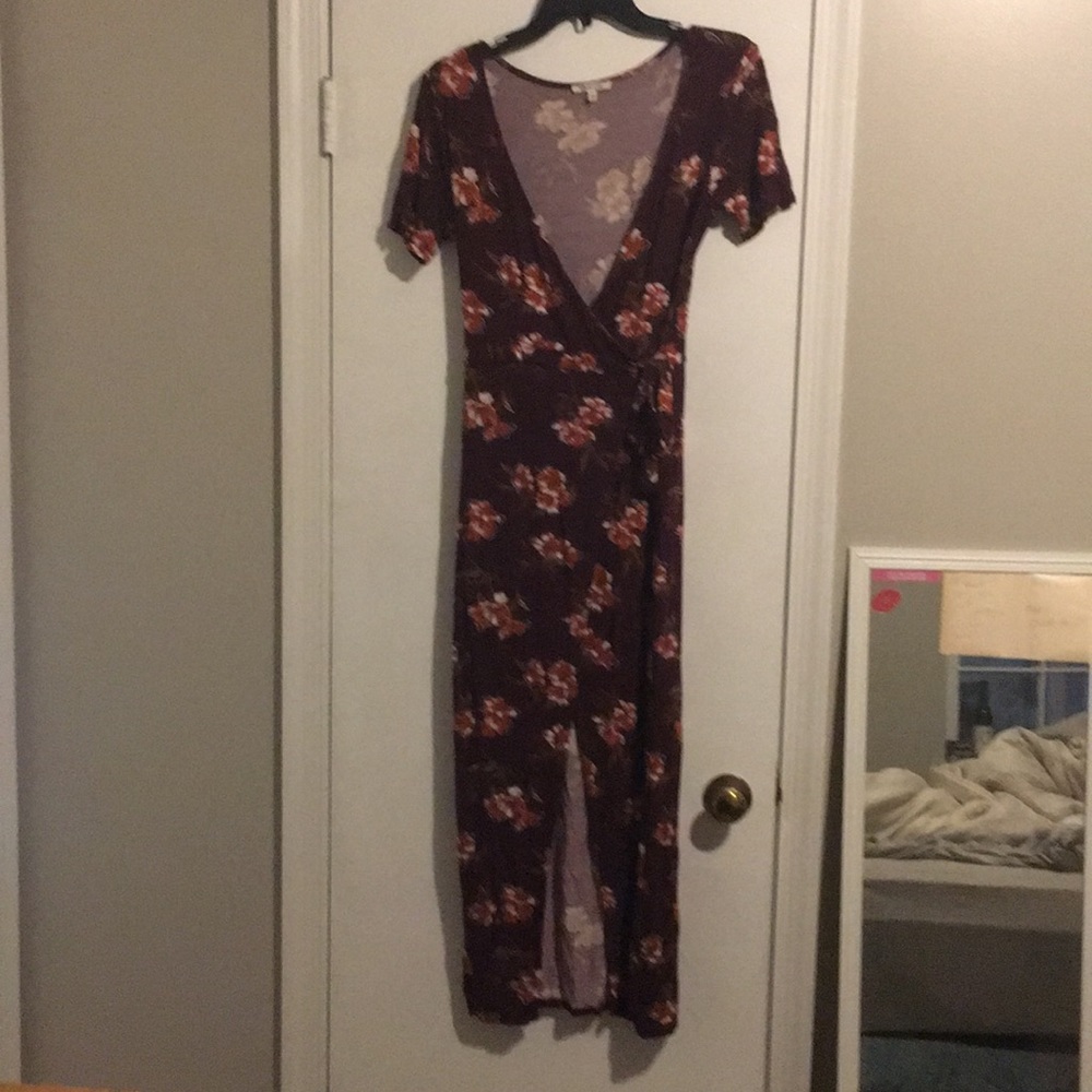 Tie around long dress